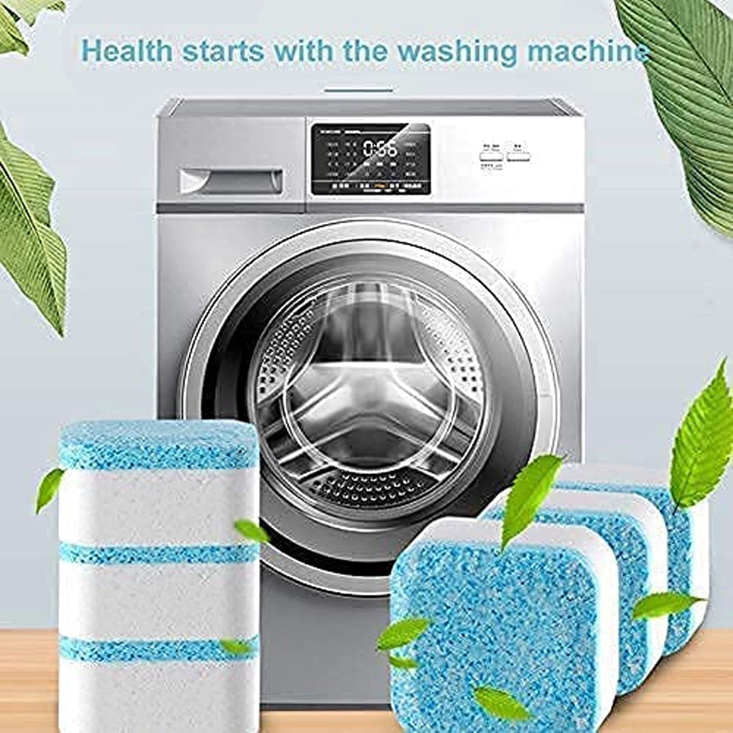 6245 Washing Machine Effervescent Tablet For All Companys Front And Top Load Machine Tablet For Perfectly Cleaning Of Tub Drum Stain Remover Washer Cleaner by Wukusy