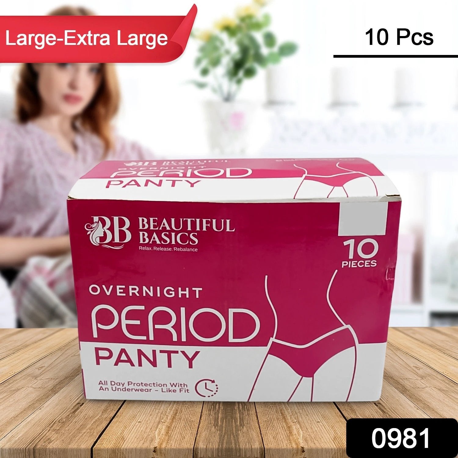 Womens Emergency Kit Travel Kit- Includes Seamless Underwear Pantyliner Feminine Hygiene Sachet First Period Kit (10 Pcs) by Wukusy