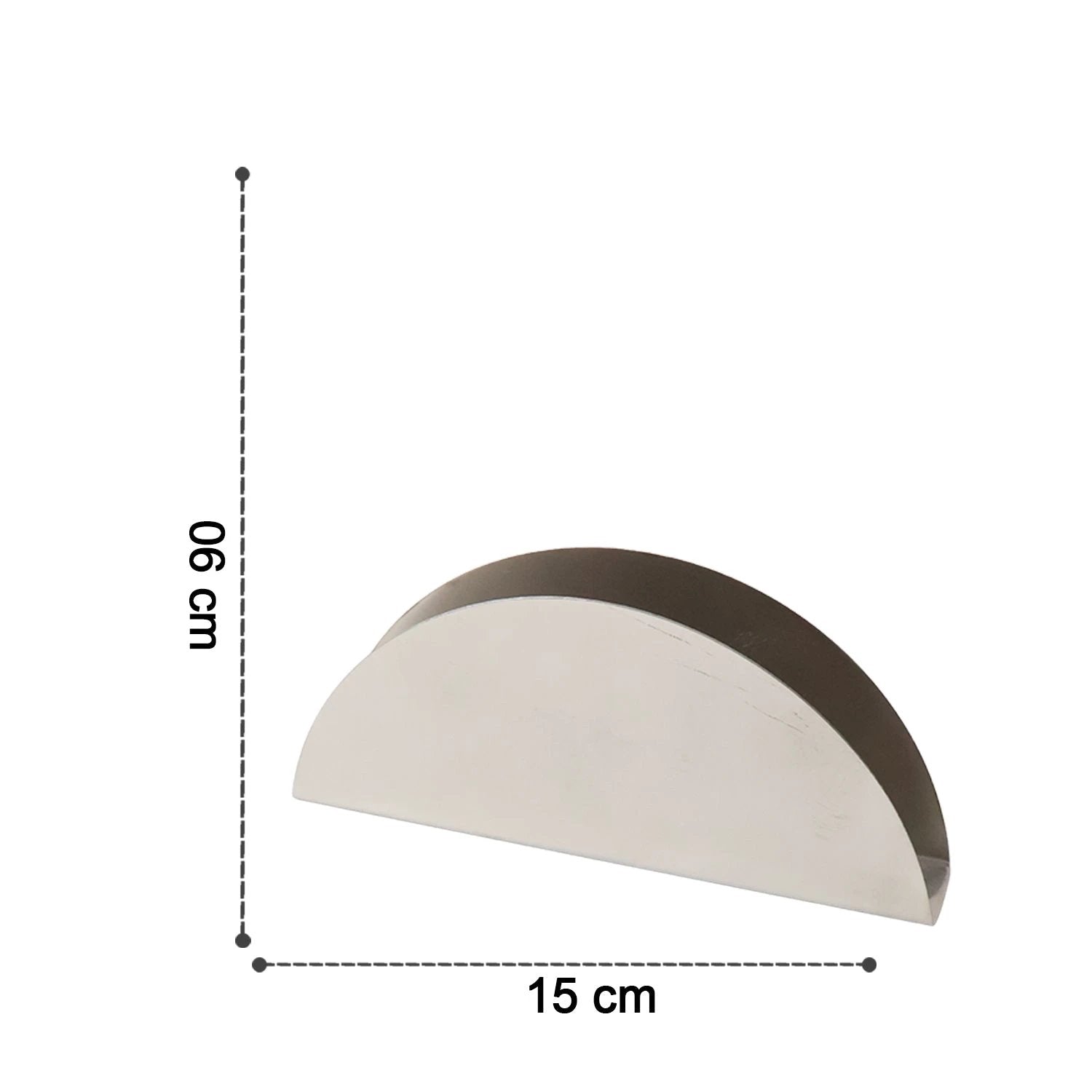 Stainless Steel Half-moon Shaped Tissue Paper Napkin Holder Stand (1 Pc) by Wukusy