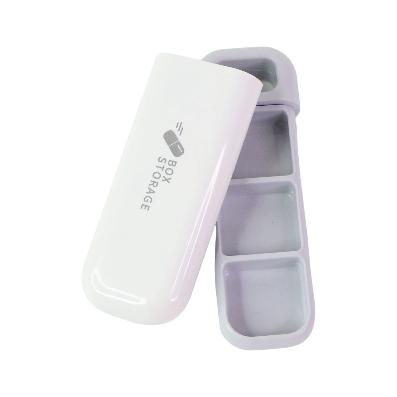 Portable 1 Pc Pill Storage Box With 3 Compartments - 69kart
