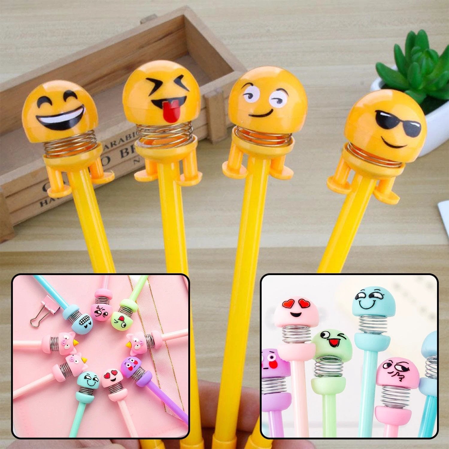 4771 Emoji Pen And Emoji Pencil Used By Kids For Writing And Playing Purposes Etc. - 69KART