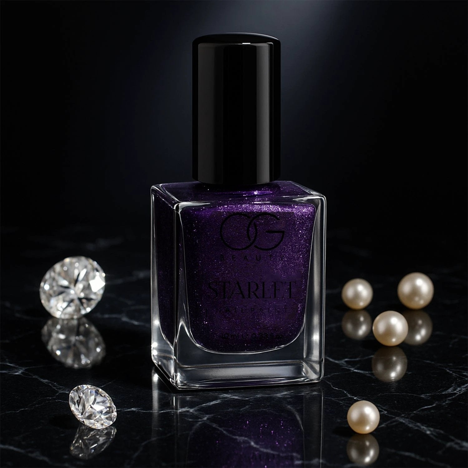 Og Beauty Purple Dazzle Starlet Glitter Nail Paint (10 Ml  1 Pc) - 69KART
