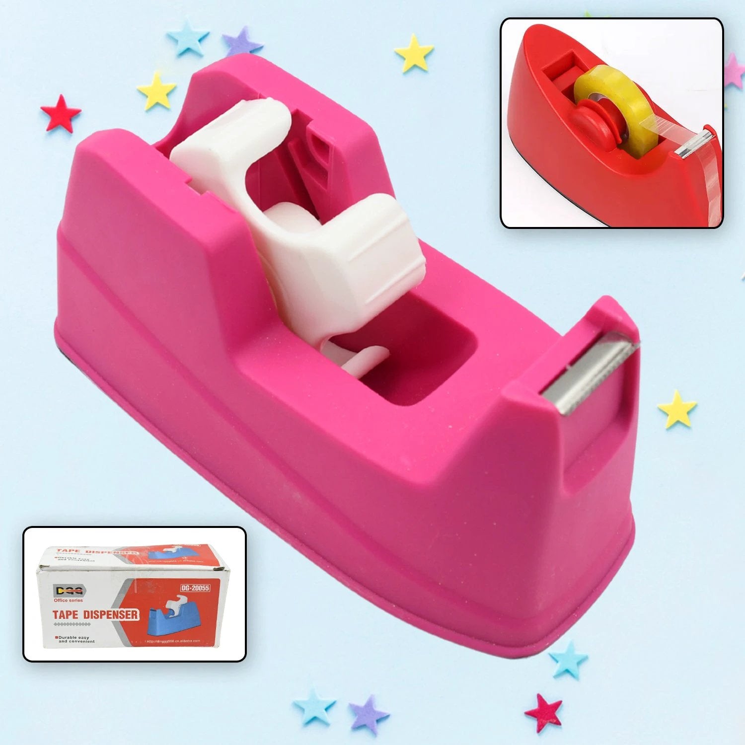 9506 Plastic Tape Dispenser Cutter For Home Office Use Tape Dispenser For Stationary Tape Cutter Packaging Tape (1 Pc 631 Gm) by Wukusy