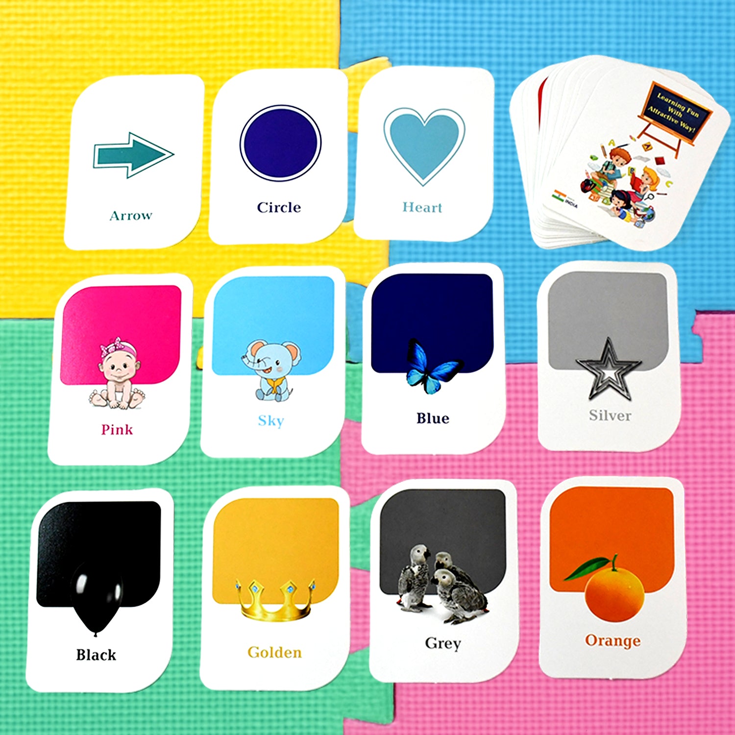 Color Amp Shape Flash card Set32-piece