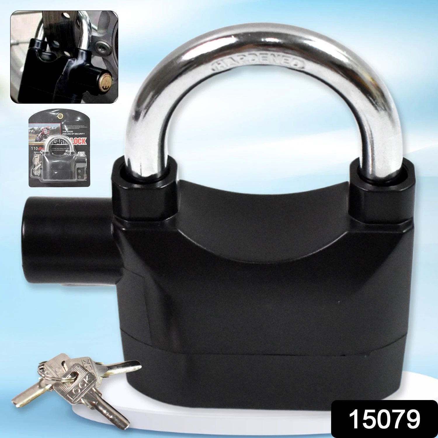 Plastic Body Waterproof Siren Alarm Smart Alarm Lock 3 Keys (1 Set) by Wukusy