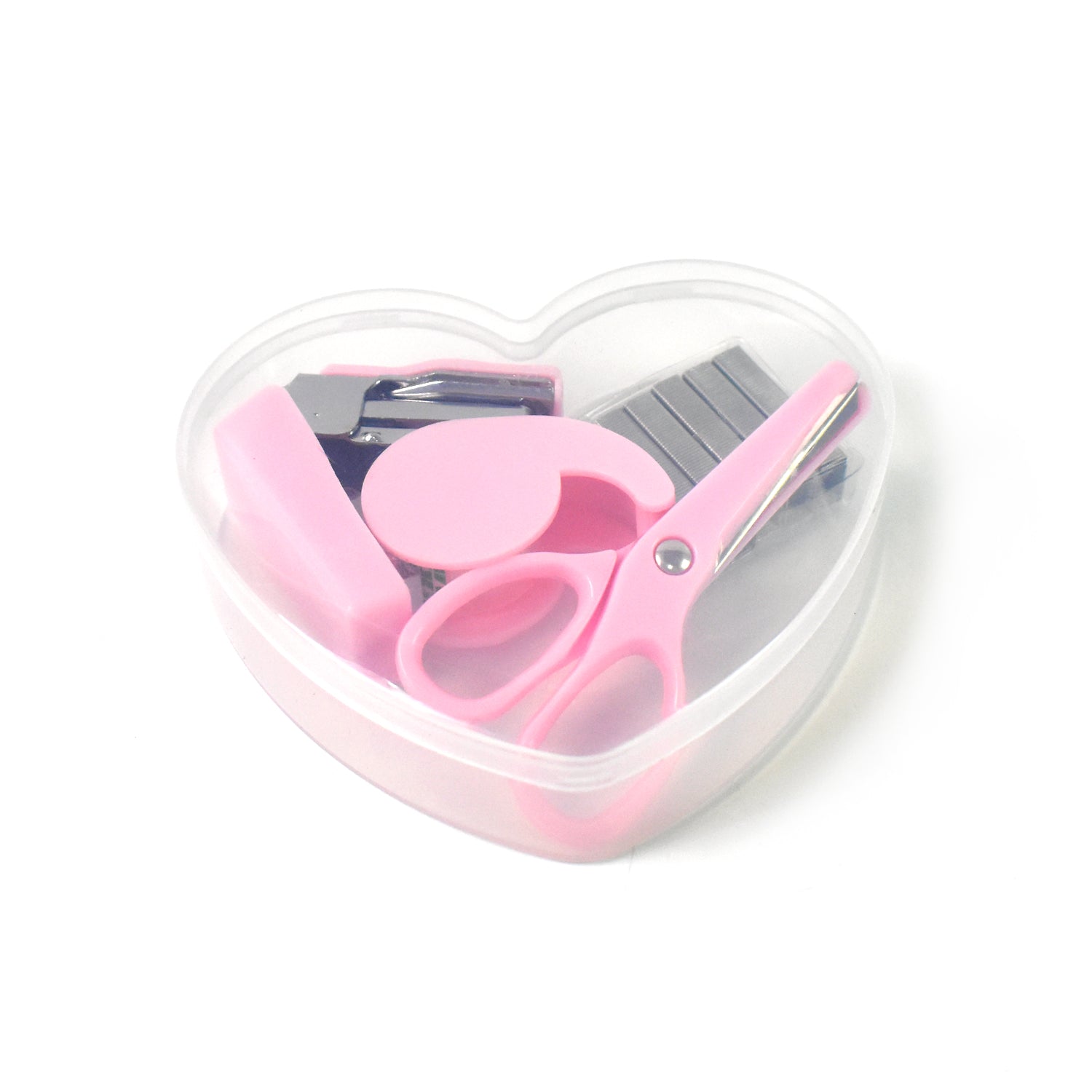 Mini Office Stationery Set Including Stapler Scissors Paper Clips Tape Dispenser Transparent Tape And Staples