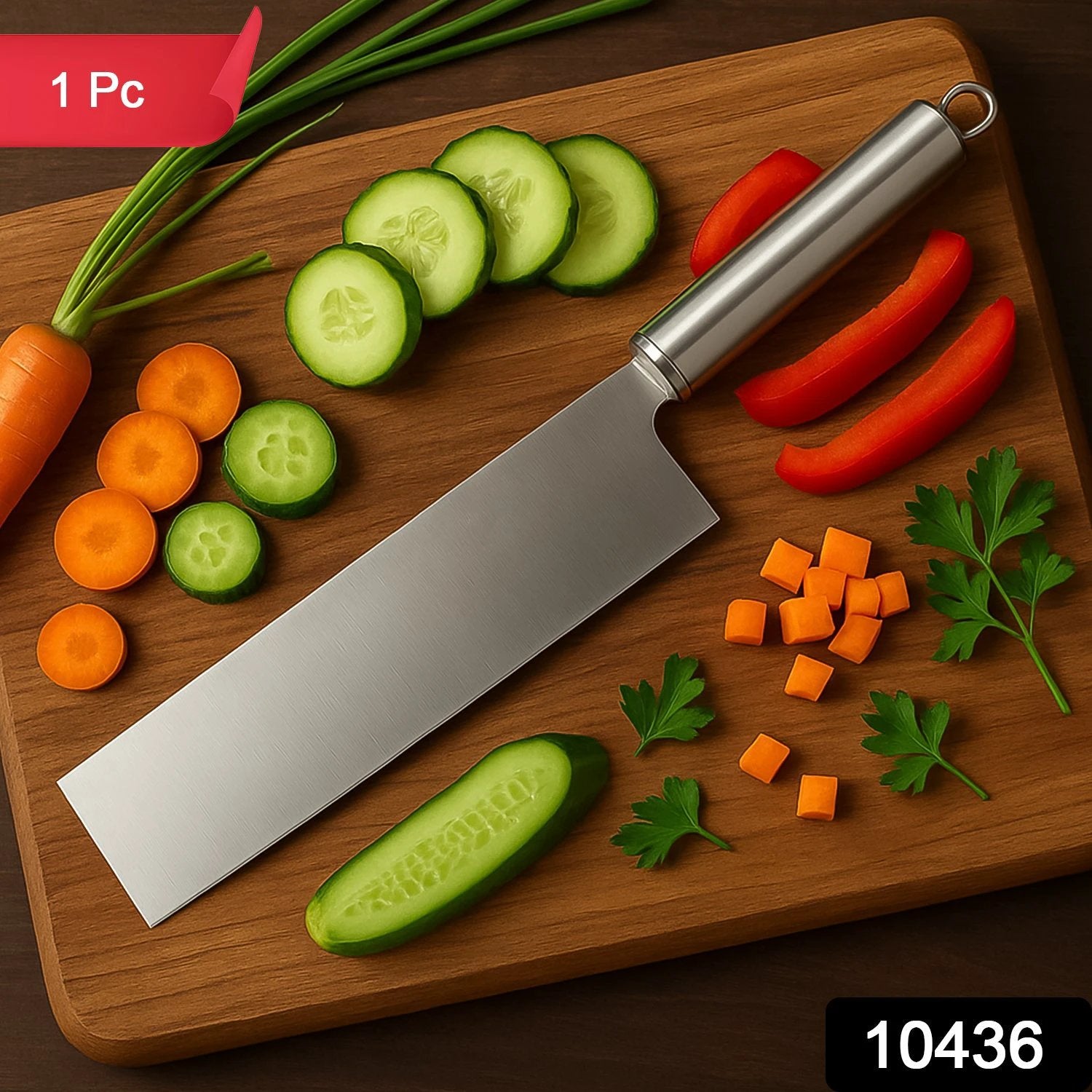 Professional-grade Stainless Steel Vegetable Cleaver Knife 1 Pc by Wukusy