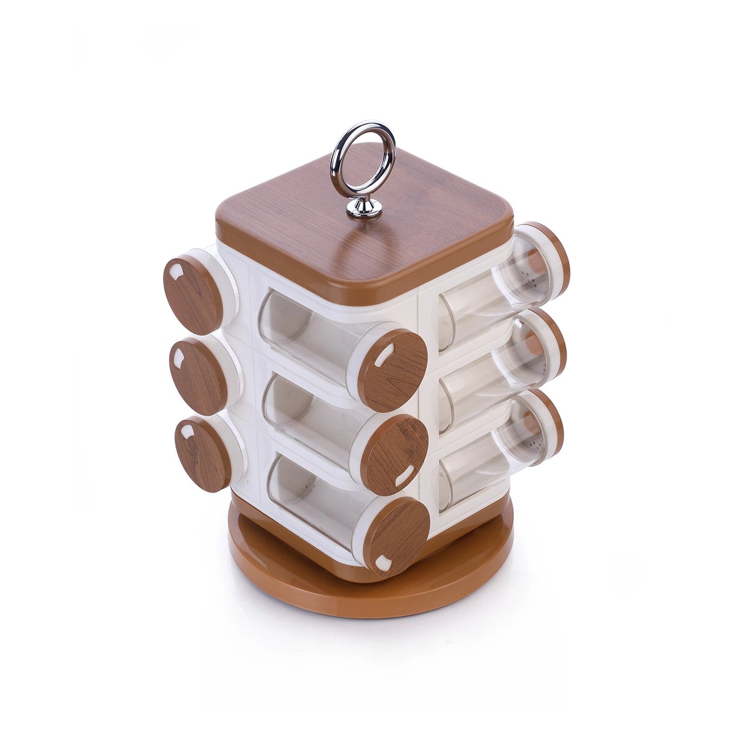 8118 Ganesh 12-jar Revolving Spice Rack Masala Box - 69KART