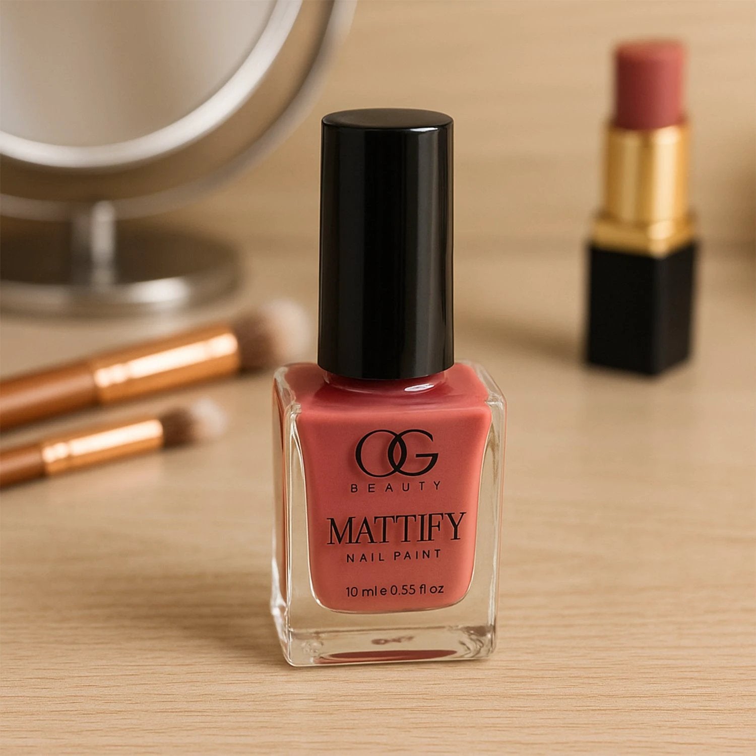 Og Beauty Perfect Pink Mattify Nail Paint (10 Ml  1 Pc) - 69KART