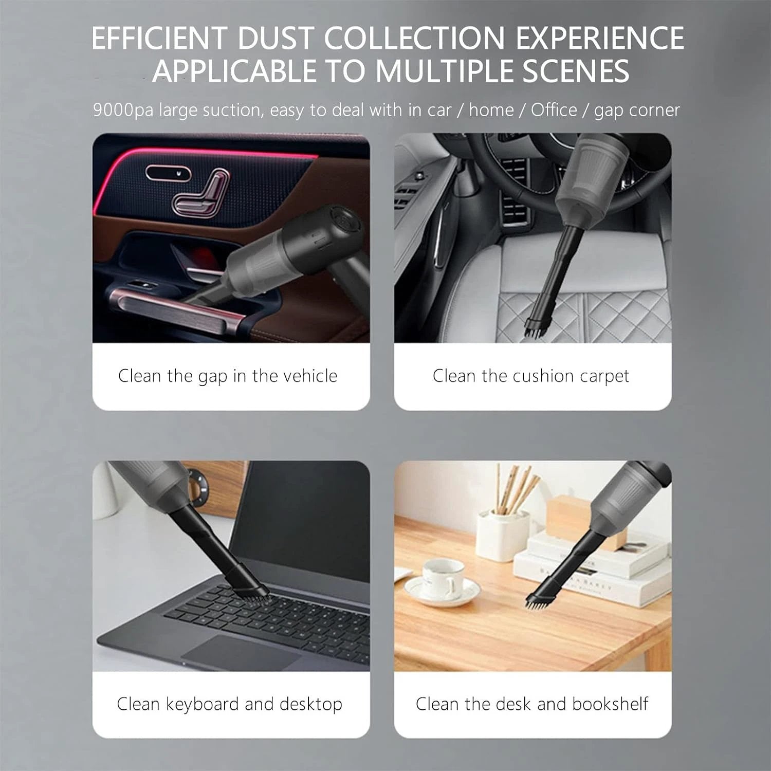 7394 3 In 1 Car Mini Vacuum Cleaner With Blower Wireless Portable Rechargeable Handheld High Power Suction Vacuum Cleaning Machine For Home Car Computer Keyboard Cordless Air Blowing Dusting - 69KART