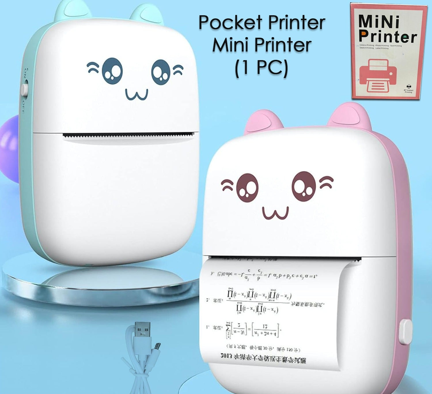 Wireless Mini Thermal Printer (with App)
