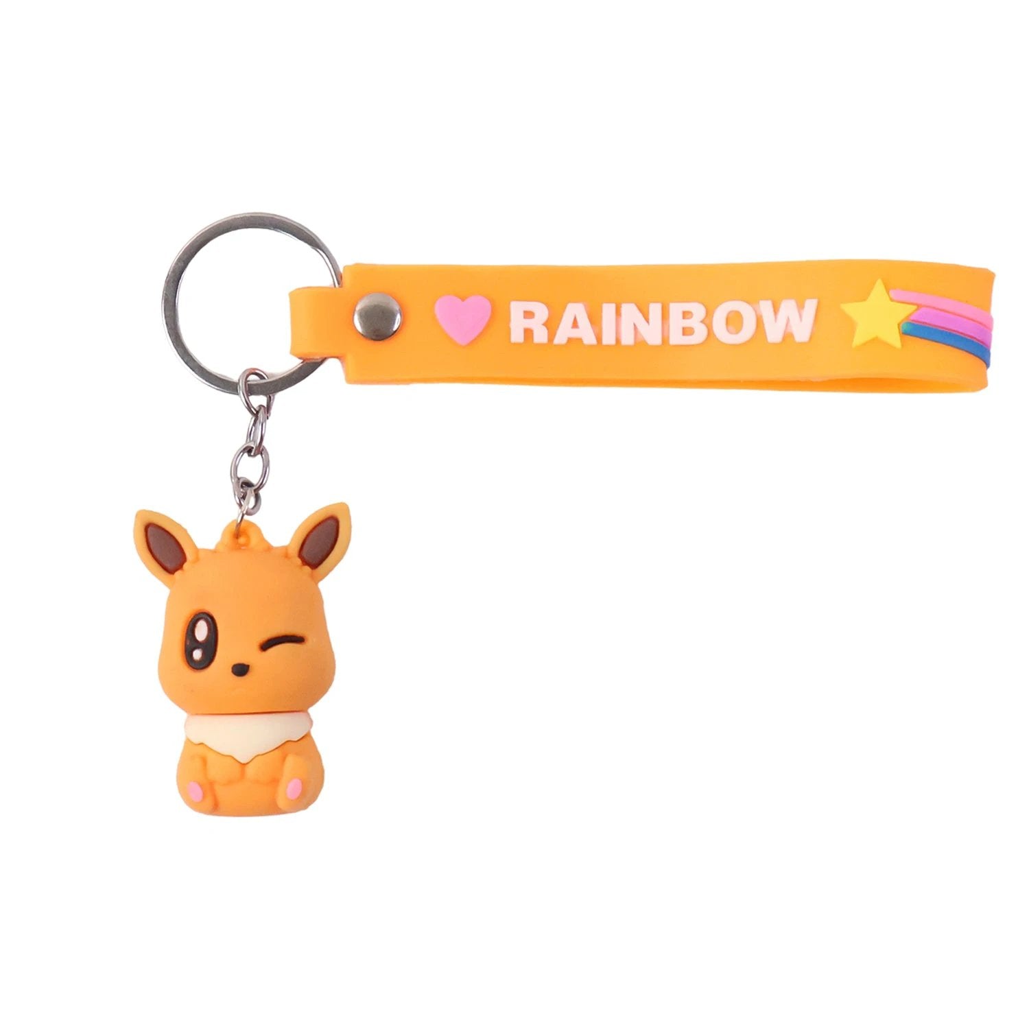 Cute Cartoon Silicone 3d Key Chain With Metal Hook  Strap (Pack Of 1) - 69KART