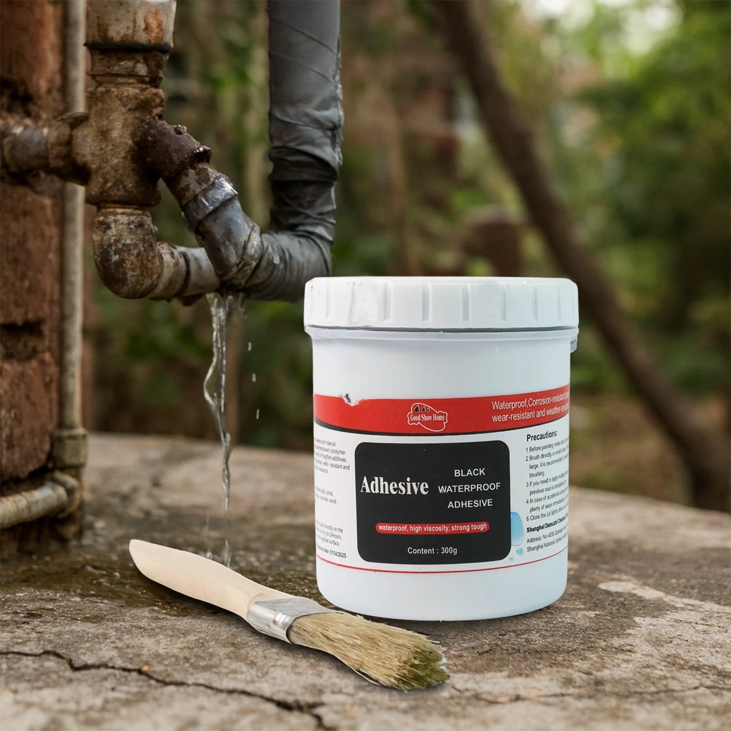 Black Waterproof Adhesive Paste 300 Gm - (Set) by Wukusy