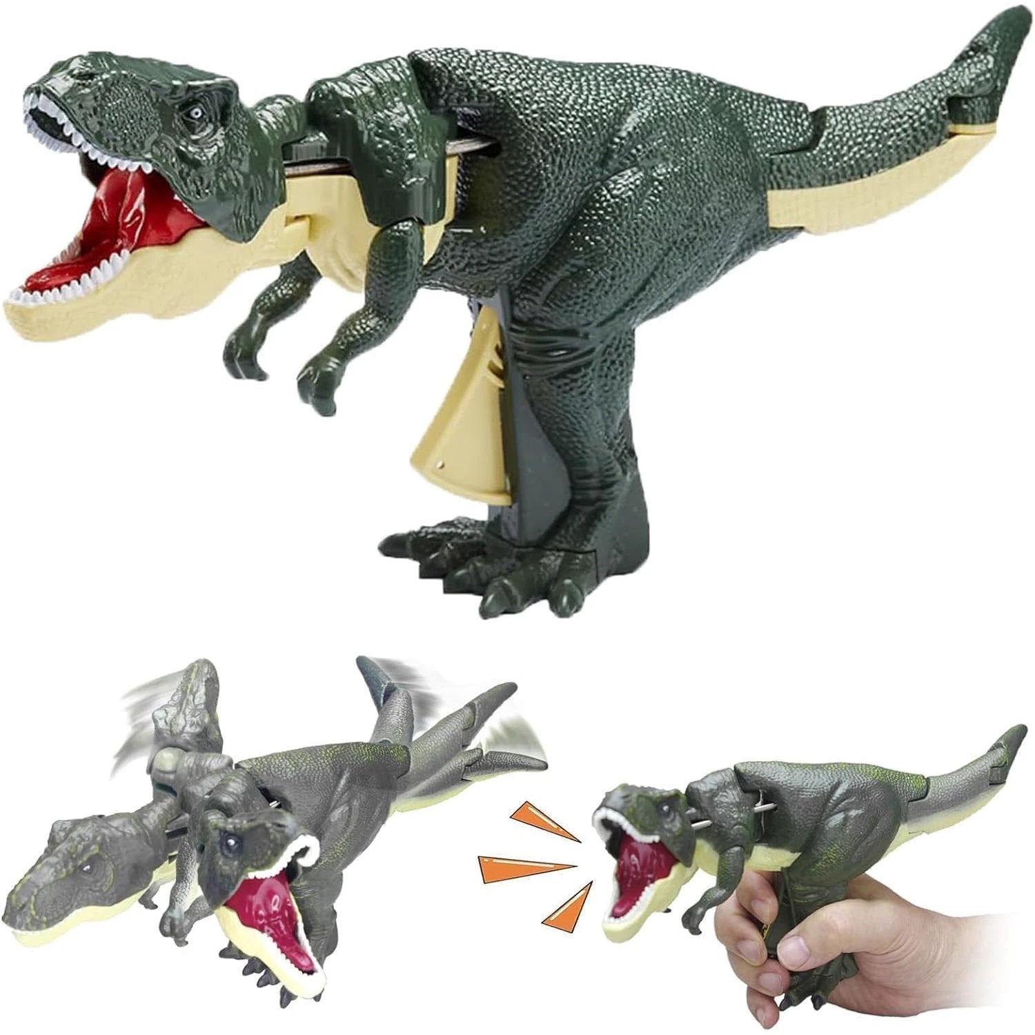 17969 Dinosaur Roaring Toys Trigger Dinosaurs Toys With Dinosaur Sound Lighting Model Vibrating Headmoving (3 + Years 1 Pc) by Wukusy