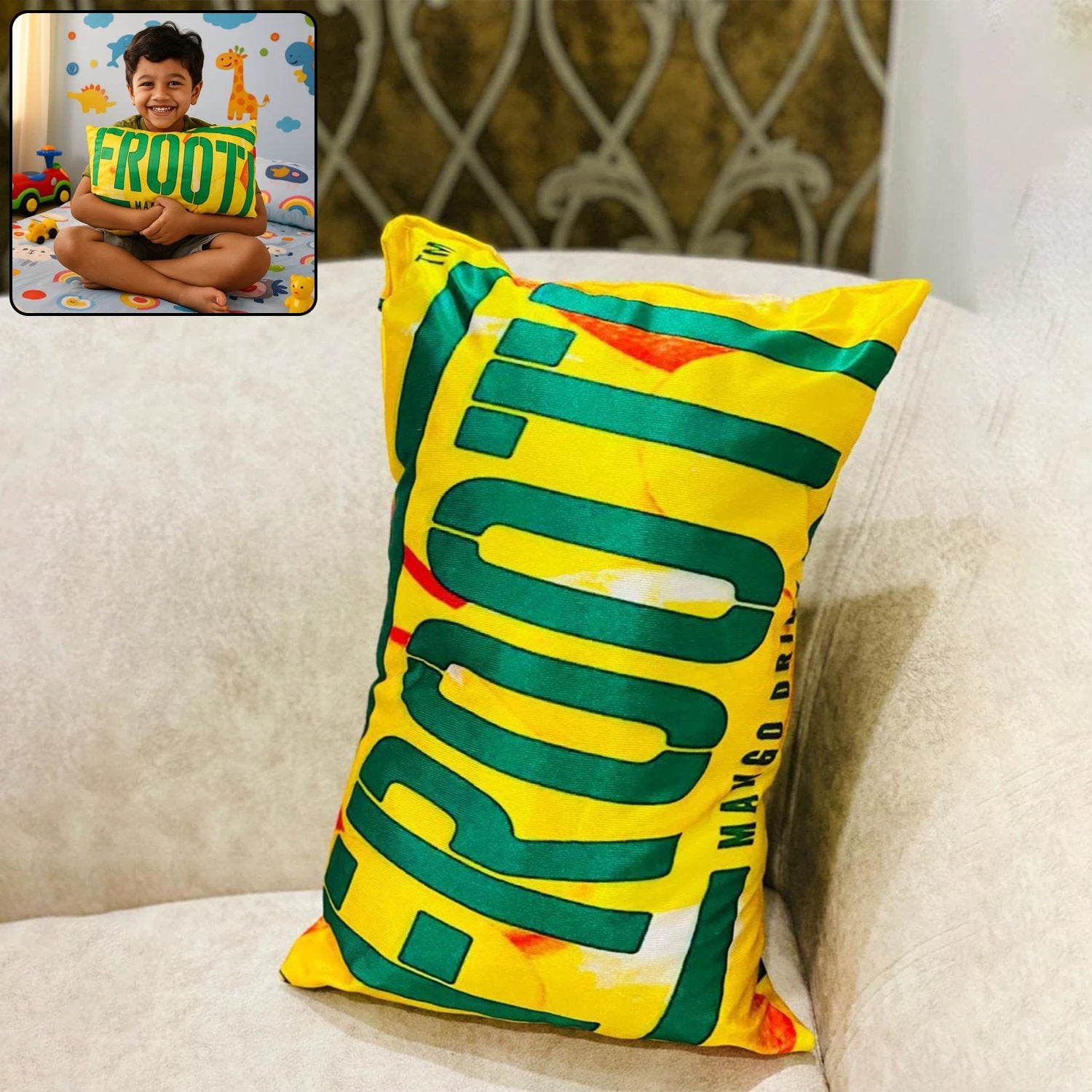 Soft Plush Cartoon Character Kids Pillow Cushion For Baby (40 X 25 Cm  1 Pc) - 69kart
