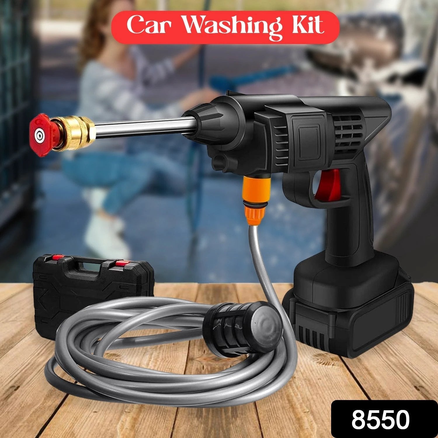 8550 48v Car Washing Kit Portable Pressure Washer With Rechargeable  Cordless Pressure Washer Gun  Handheld Pressure Washer For Car  Car Washer Gun (Type 1- Single Battery) - 69KART