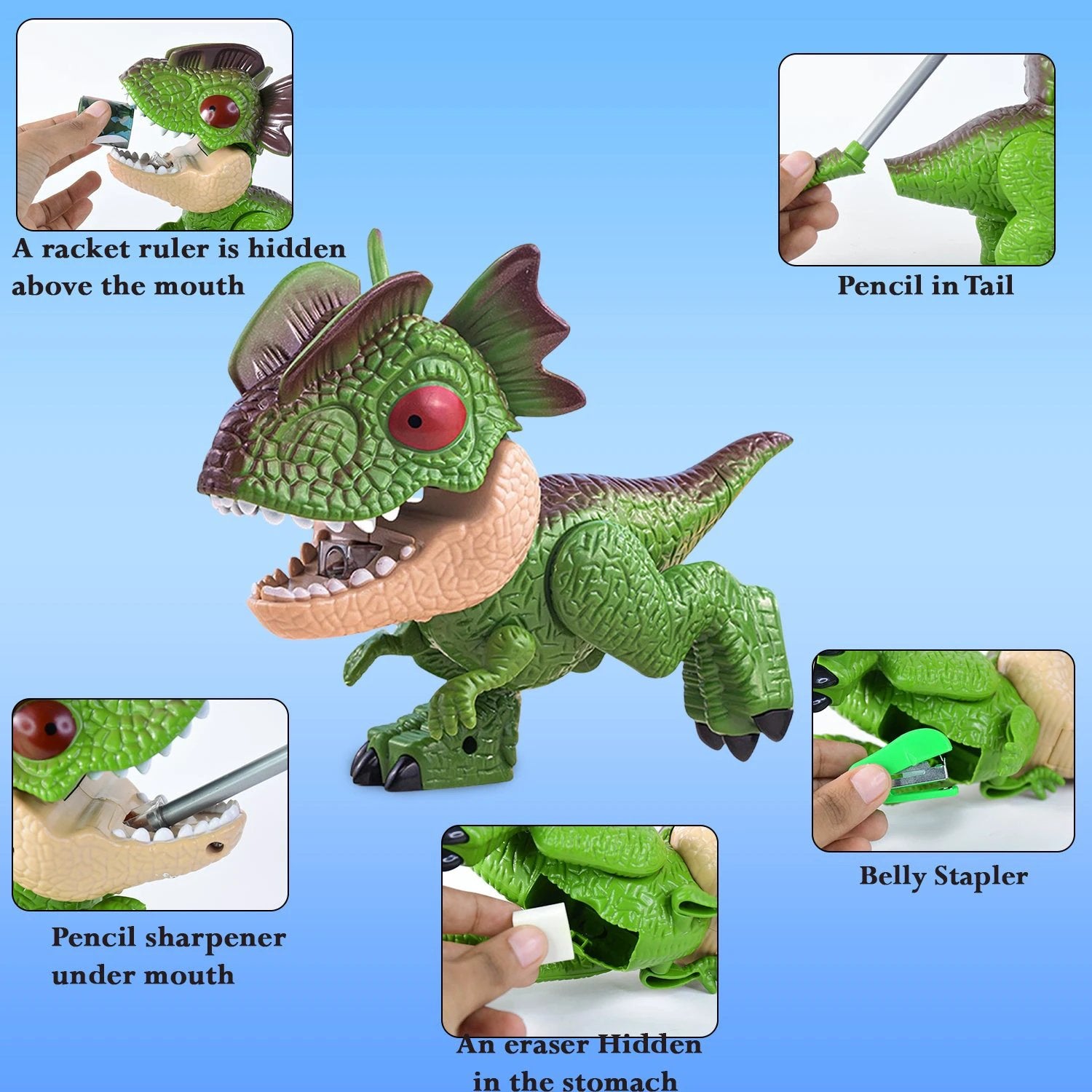 5-in-1 Dinosaur Stationery Gift Set For Kids - 69KART