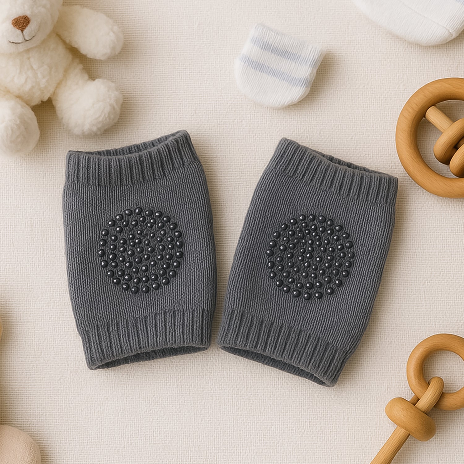 Dark Grey Toddler Wool Knit Leg Warmer