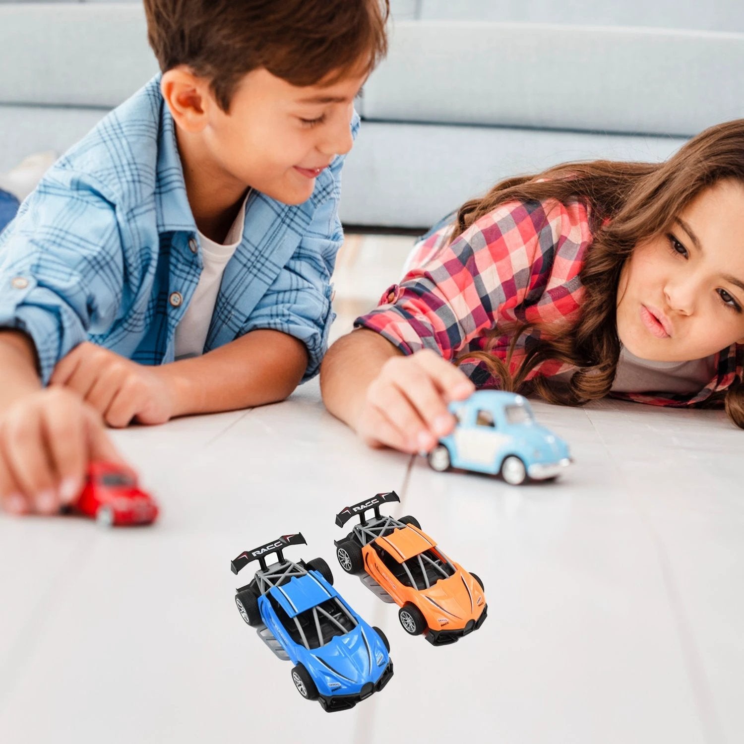 Mini Pull Back Racing Car Widely Used By Kids  Children  (8 Pcs Set  Mix Color) - 69KART