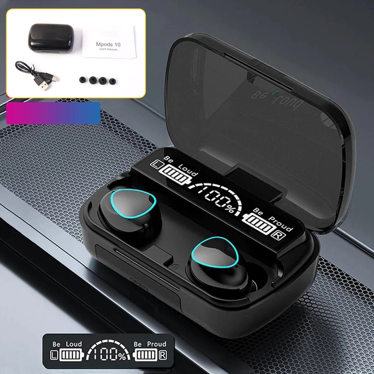 6644 Newest Wireless In Ear Earbuds Bluetooth 5.0 Headphones Mini Stereo Earbuds Sport Headset Bass Sound Built-in Micphone by Wukusy
