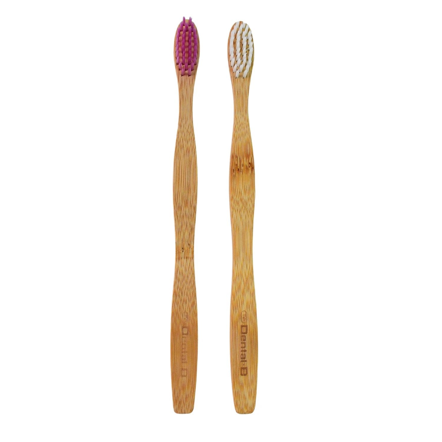 Eco-friendly Natural Bamboo Toothbrush With Medium Bristles (2 Pc) by Wukusy