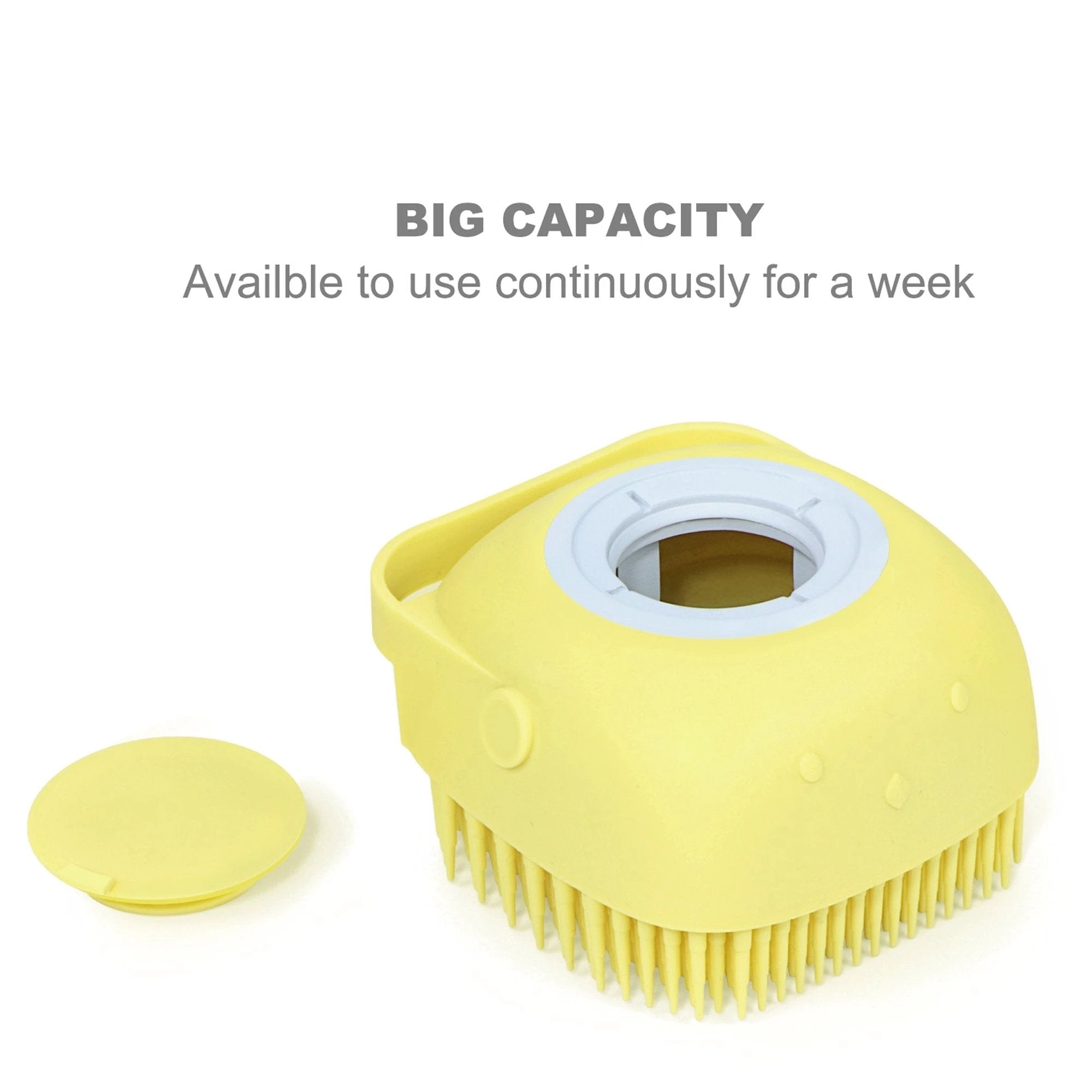 1348b Silicone Massage Bath Body Brush With Shampoo Dispenser - 69KART