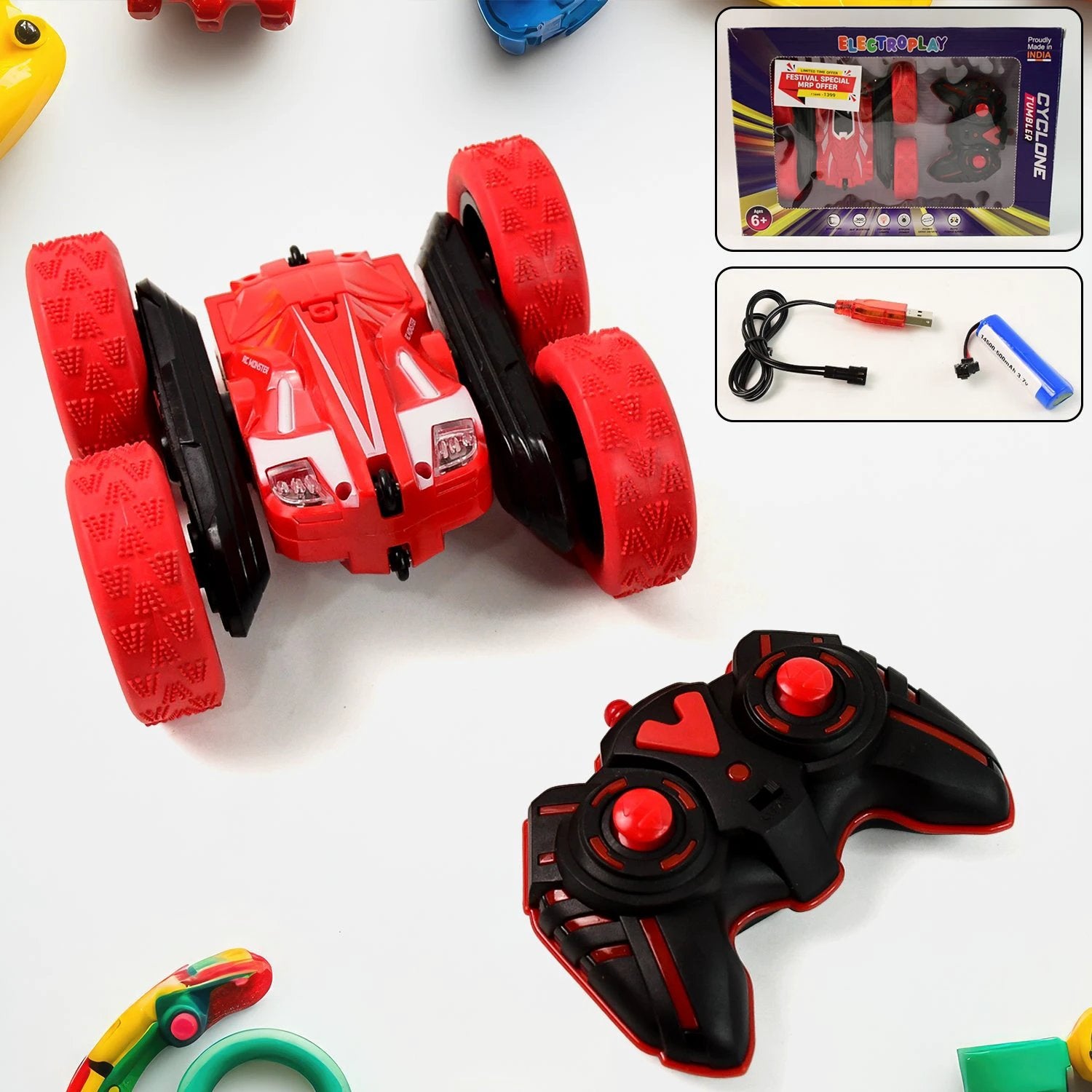 Remote Control Car Double Sided Fast Stunt Car (1 Set) - 69kart