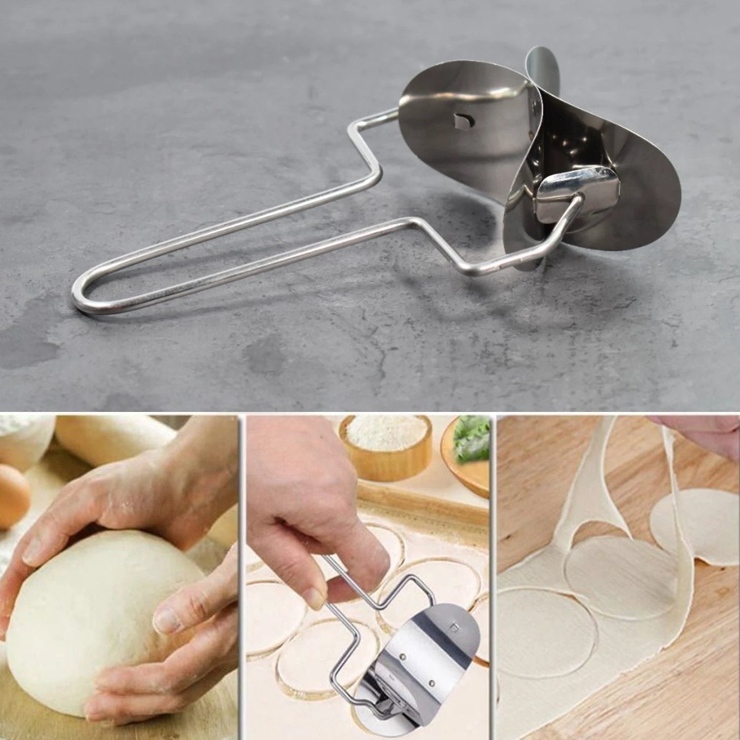 2889 Puri Cutter Stainless Steel Roller Machine For Baking Tools by Wukusy