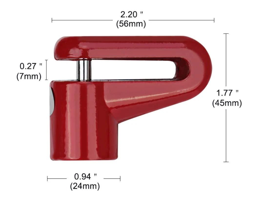 1514 Wheel Padlock Disc Lock Security For Motorcycles Scooters Bikes by Wukusy