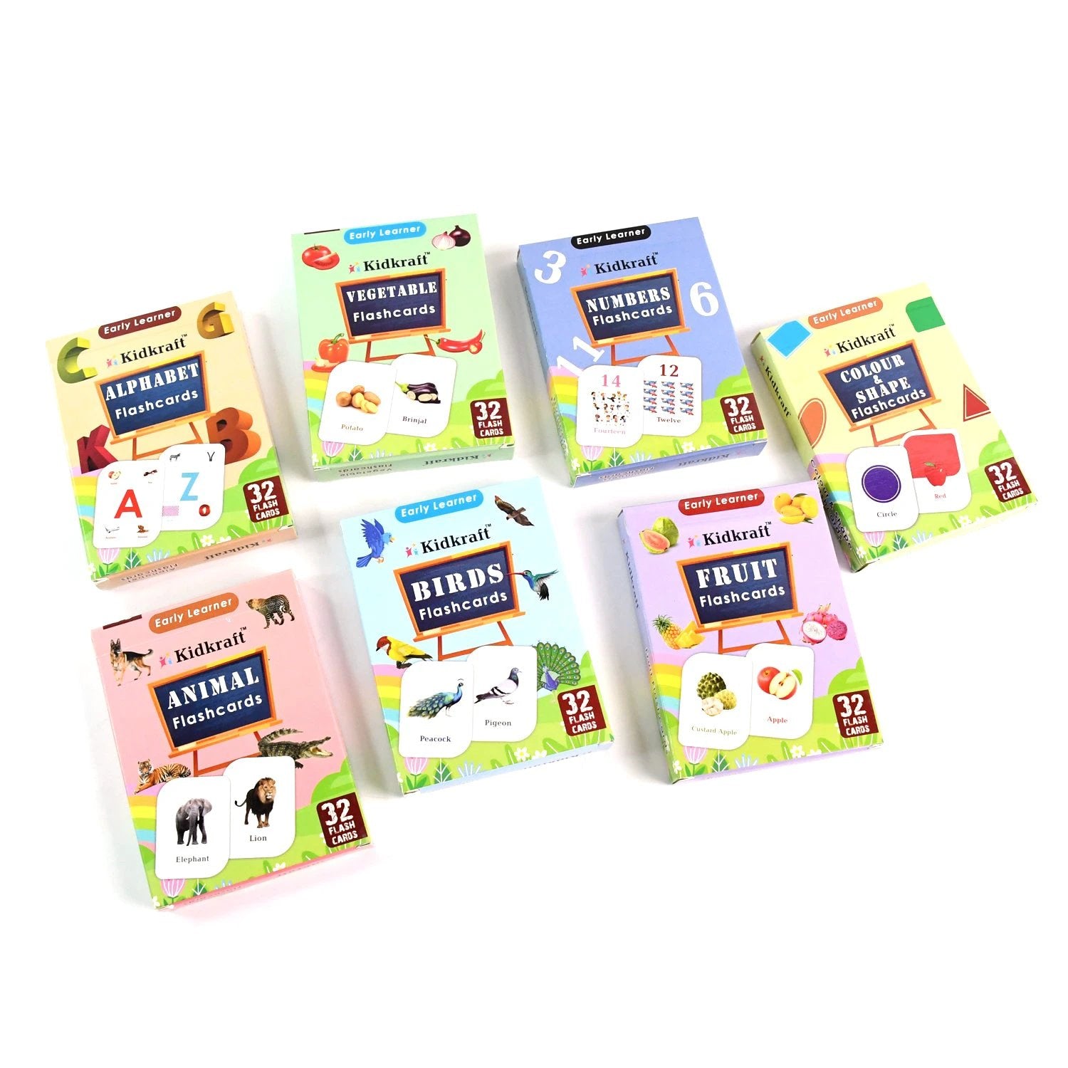 7-in-1 Kidkraft Early Learner Flashcard Combo Set ( 224 Pc  Card) - 69kart