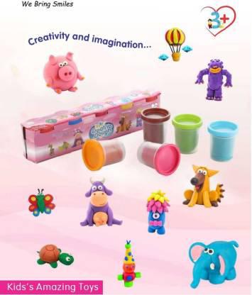 Non-toxic Creative Dough Clay (Pack Of 5 Pcs)