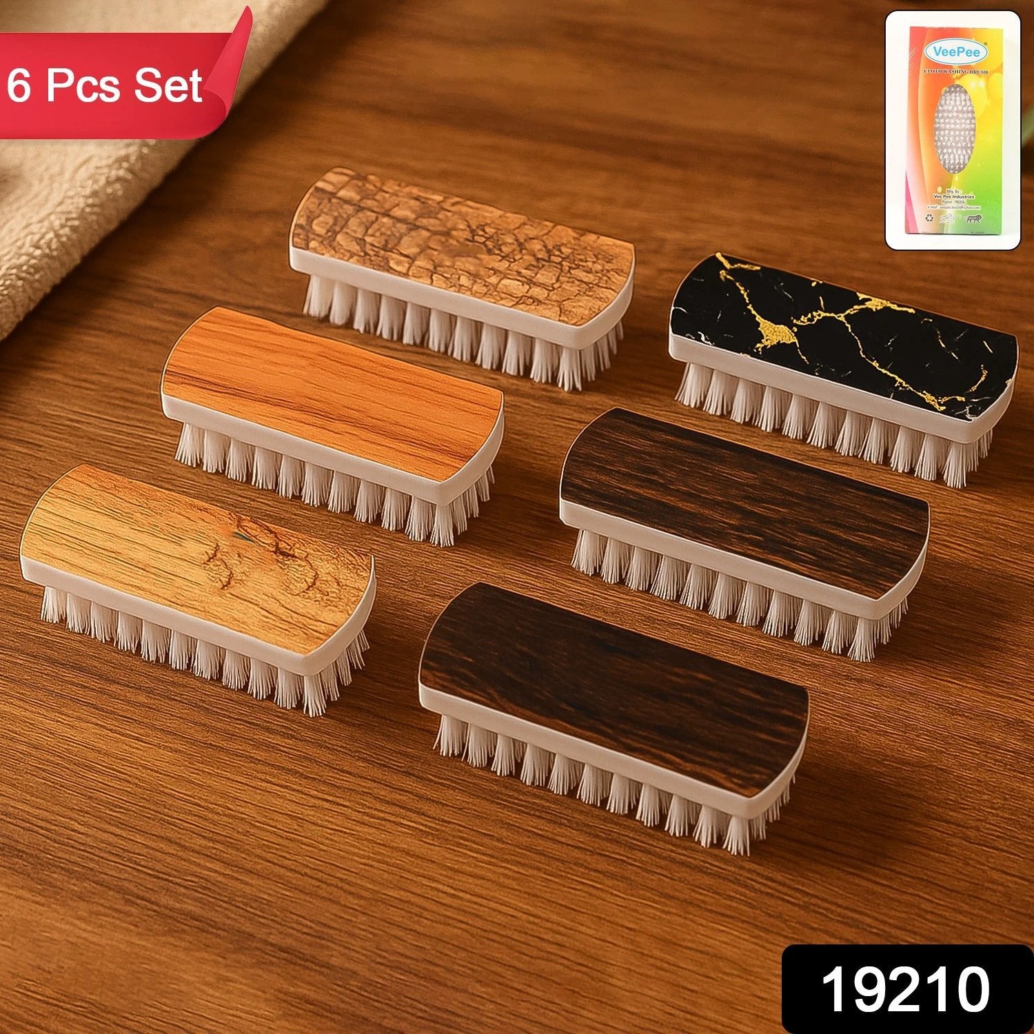 Veepee Heavy-duty Cloth Washing Brush Set 6 Pcs - 69KART