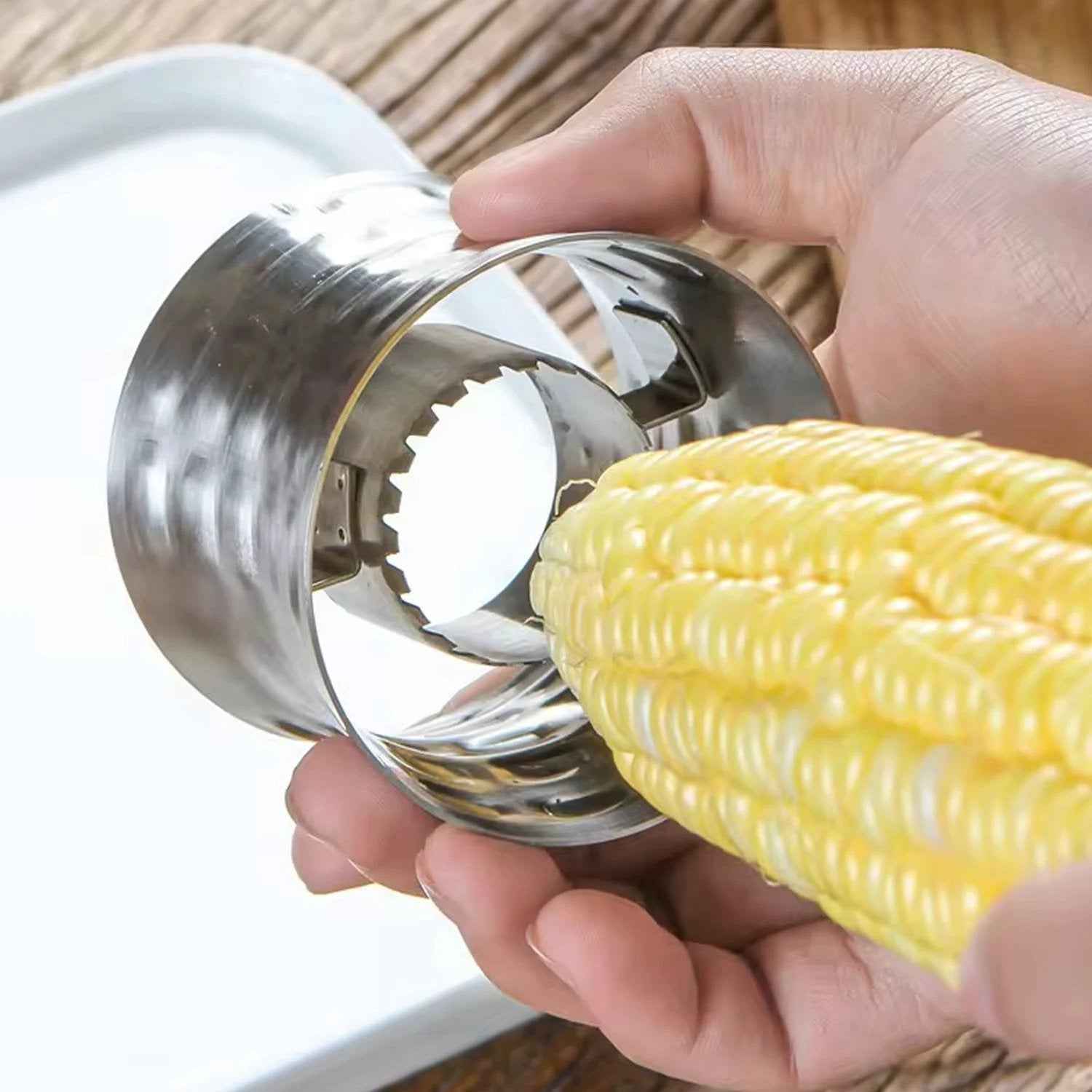Corn Cutter Stainless Steel Stripping Kernels Remover (1 Pc) - 69KART