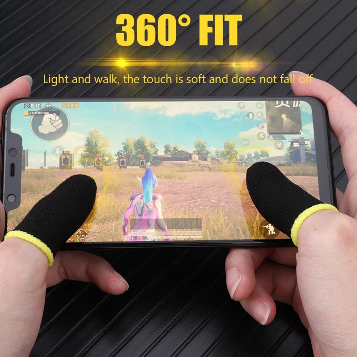 7391 Thumb Finger Sleeve For Mobile Game Pubgcodfreefire (1pair Only) by Wukusy