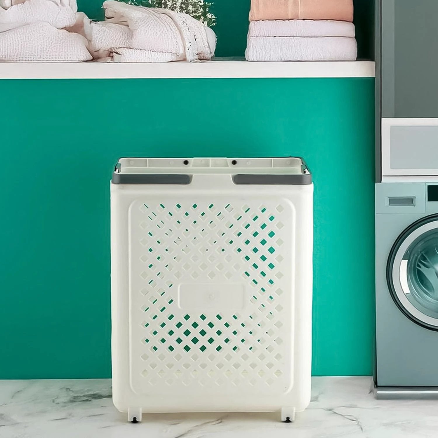 Multipurpose Foldable Laundry Basket With Wheels - 69kart