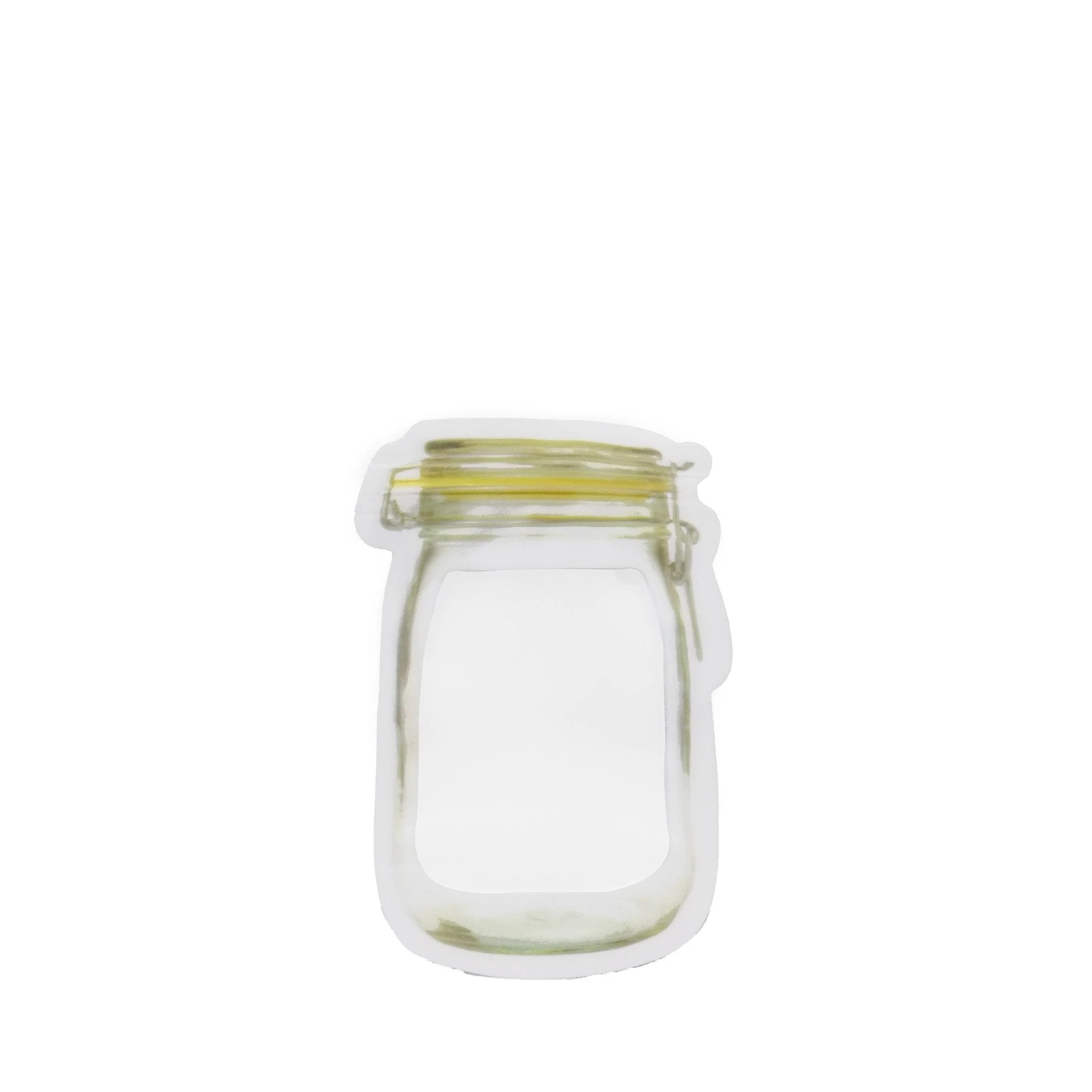 1073 Reusable Airtight Seal Plastic Food Storage Mason Jar Zipper (150ml) by Wukusy