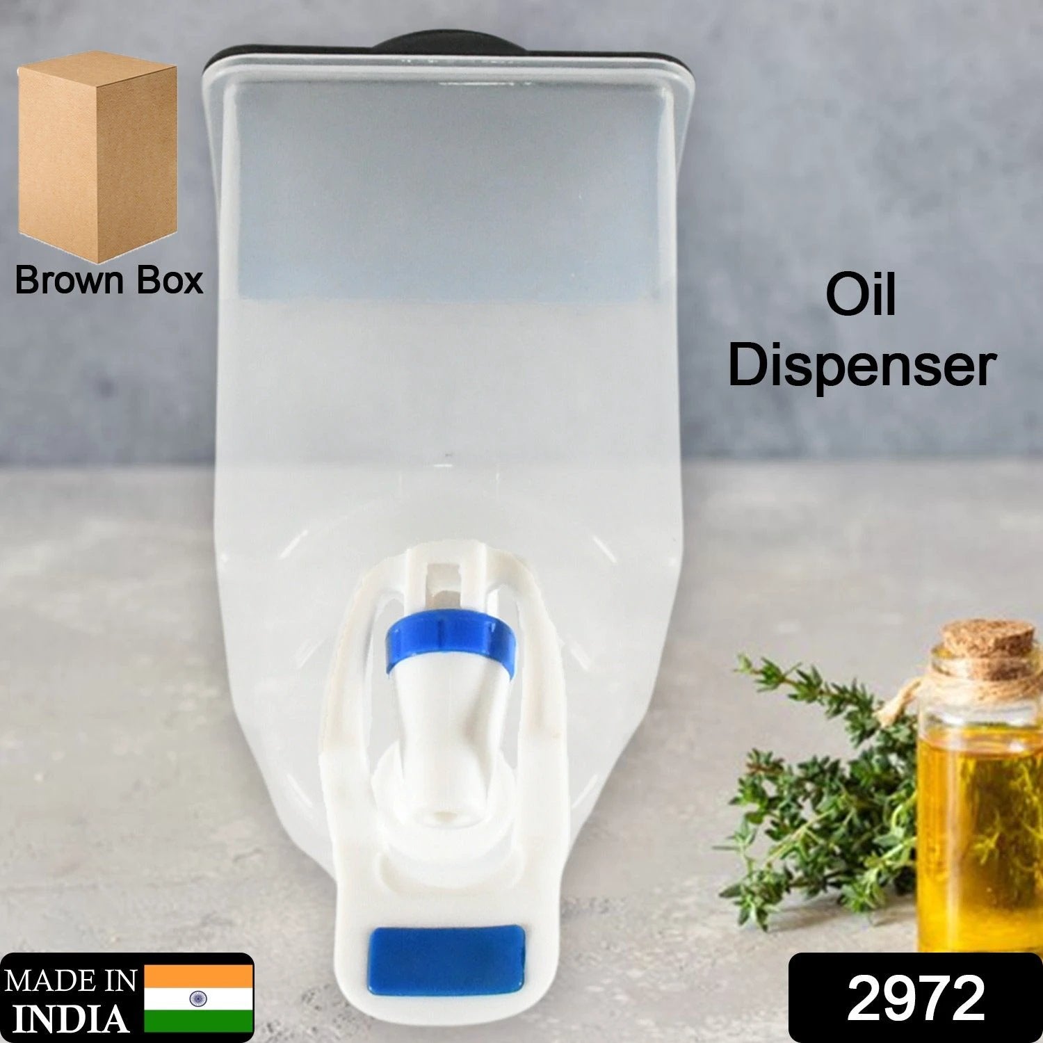 2972 Wall Mounted Oil Dispenser Bottle (1100ml Approx) - 69kart
