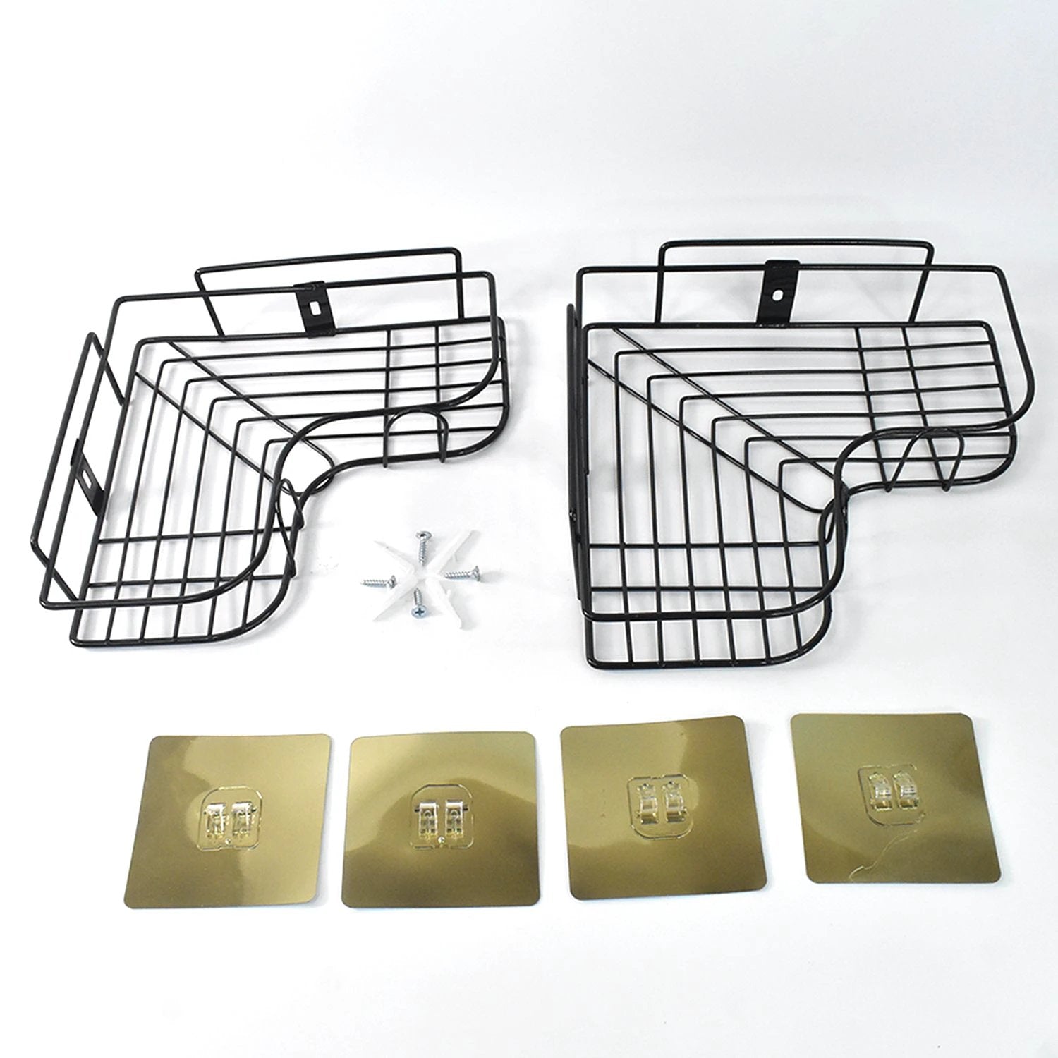 Metal Shower Shelf Without Drilling - 2 Piece Set by Wukusy