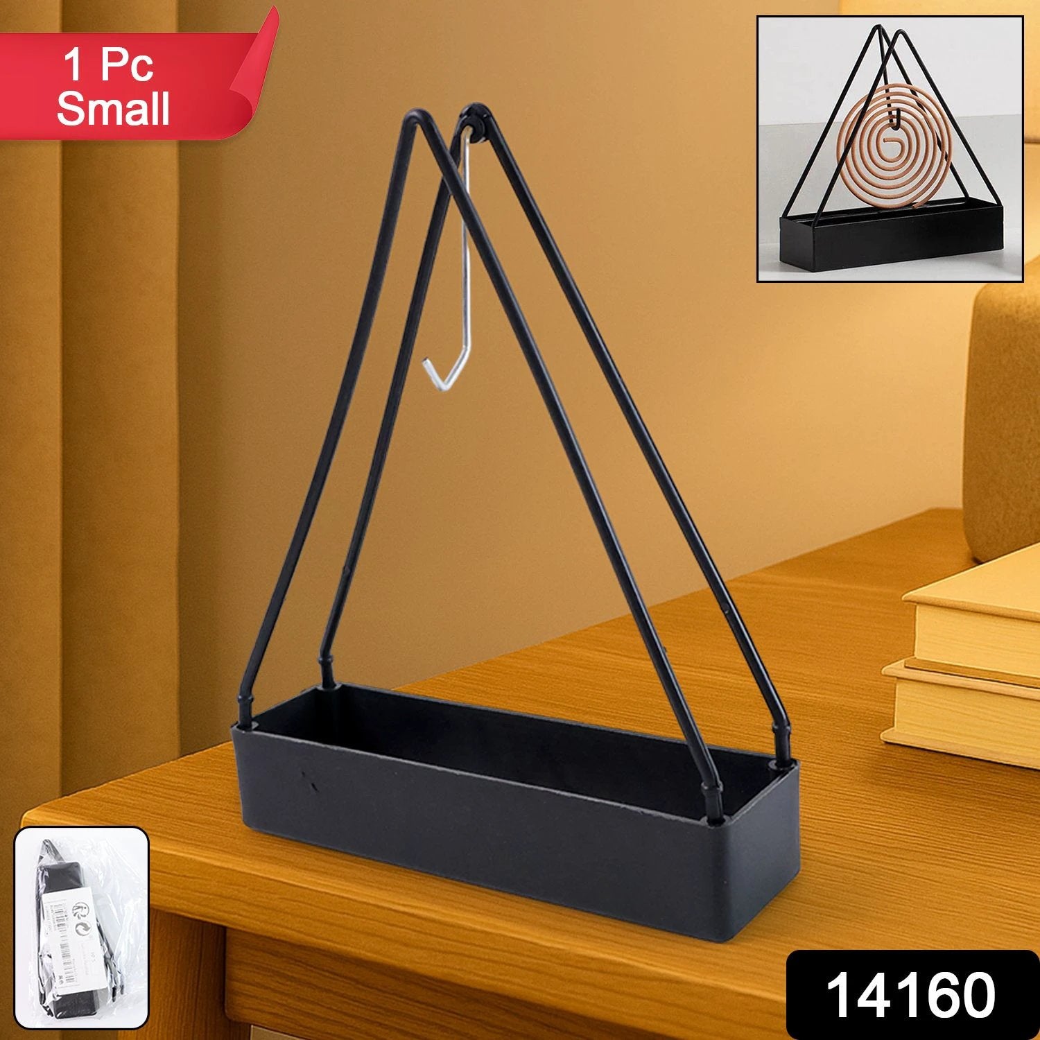 Compact Triangle Mosquito Coil Stand (1 Pc) by Wukusy