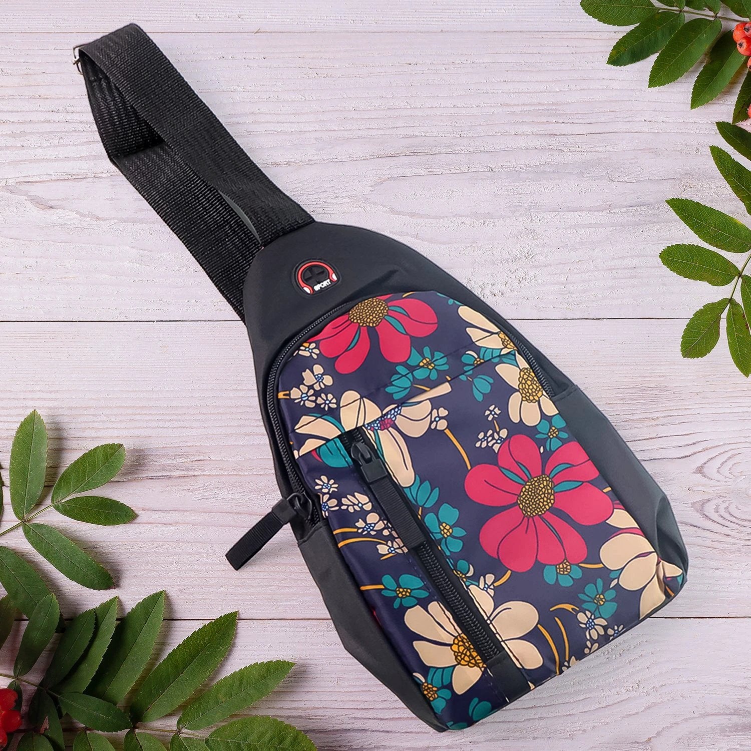 Waterproof Waist Bag Shoulder Bags Usb Charging Earphone Hook Sling Travel Bag (1 Pc) by Wukusy