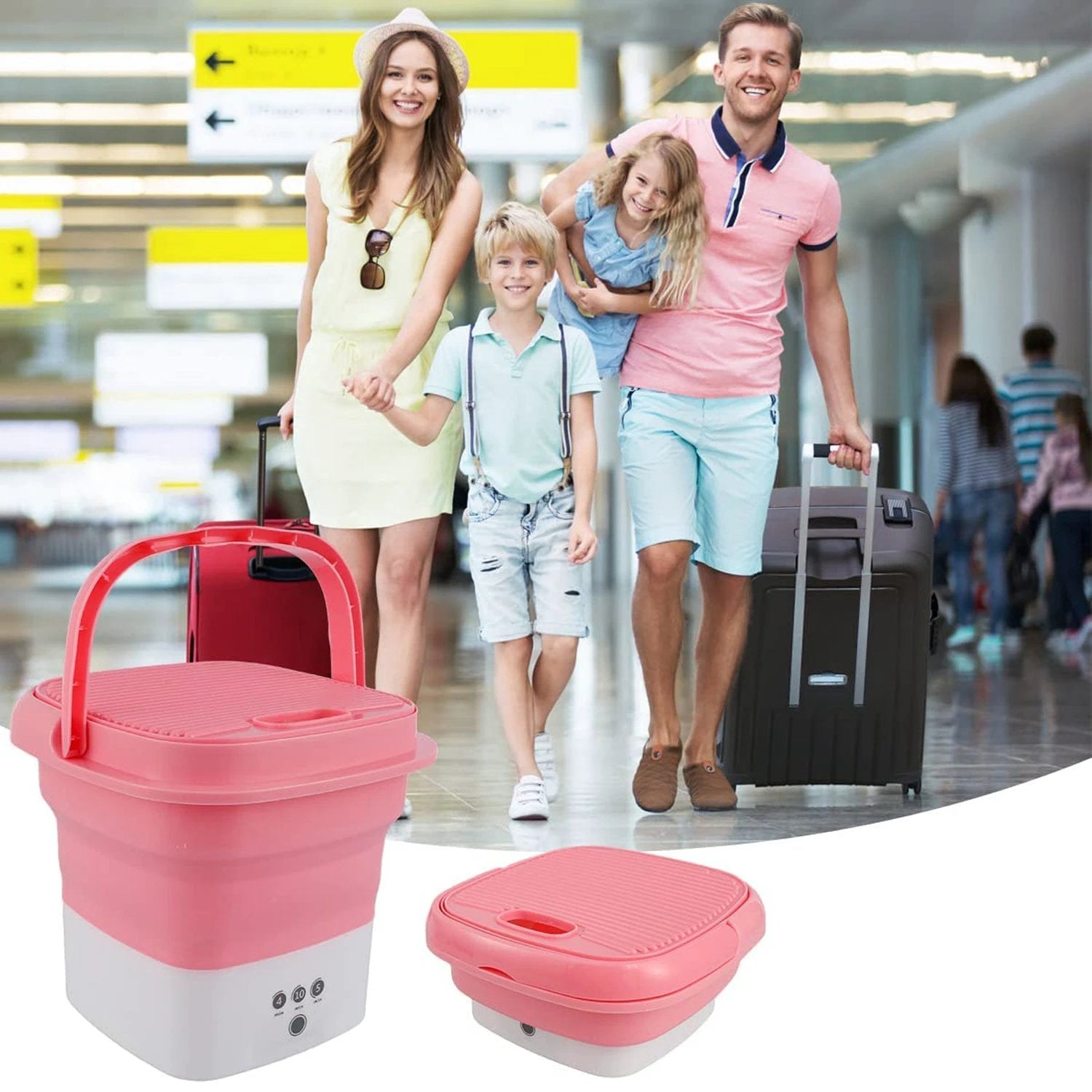 Foldable Electric Washing Bucket (1 Pc) by Wukusy