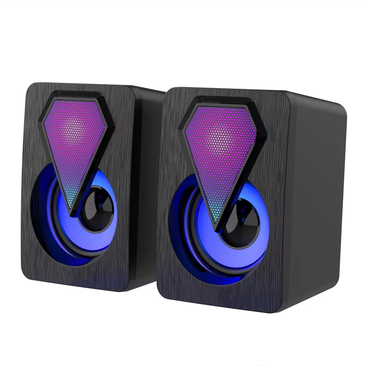 Rgb Desktop Speakers Plug And Play Usb Powered Speaker (2 Pc Set) - 69KART