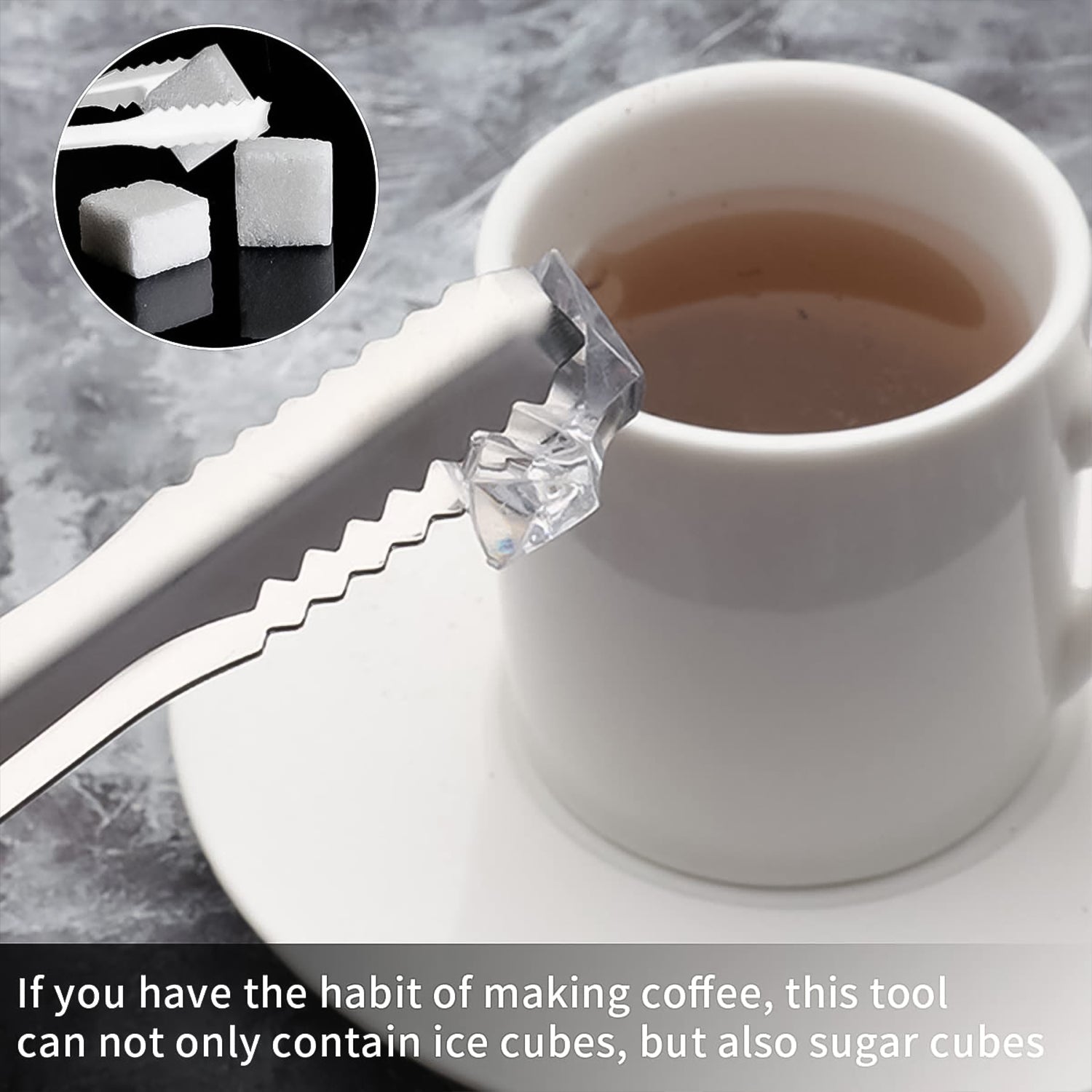 Stainless Steel Tong For Ice Cubes Sugar
