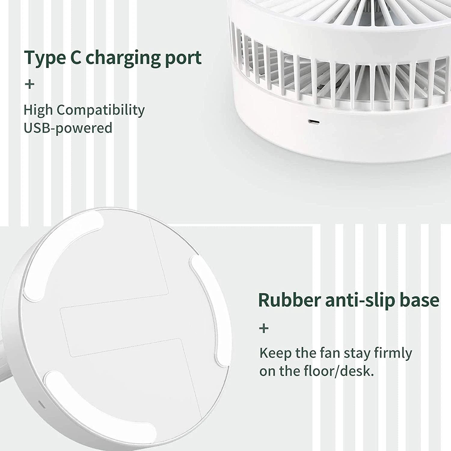 7206 Telescopic Electric Desktop Fan Height Adjustable Foldable  Portable For Travelcarry  Silent Table Top Personal Fan For Bedside Office Table (Battery Not Include) - 69kart