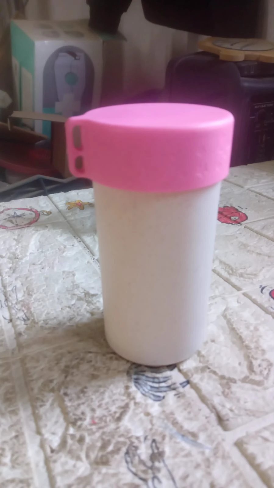 12683 Travel Coffee Cup Portable Water Bottle Wheat Straw Coffee Tea Mug Coffee Mug With Lids For Coffee Tea (300 Ml Approx) - 69kart