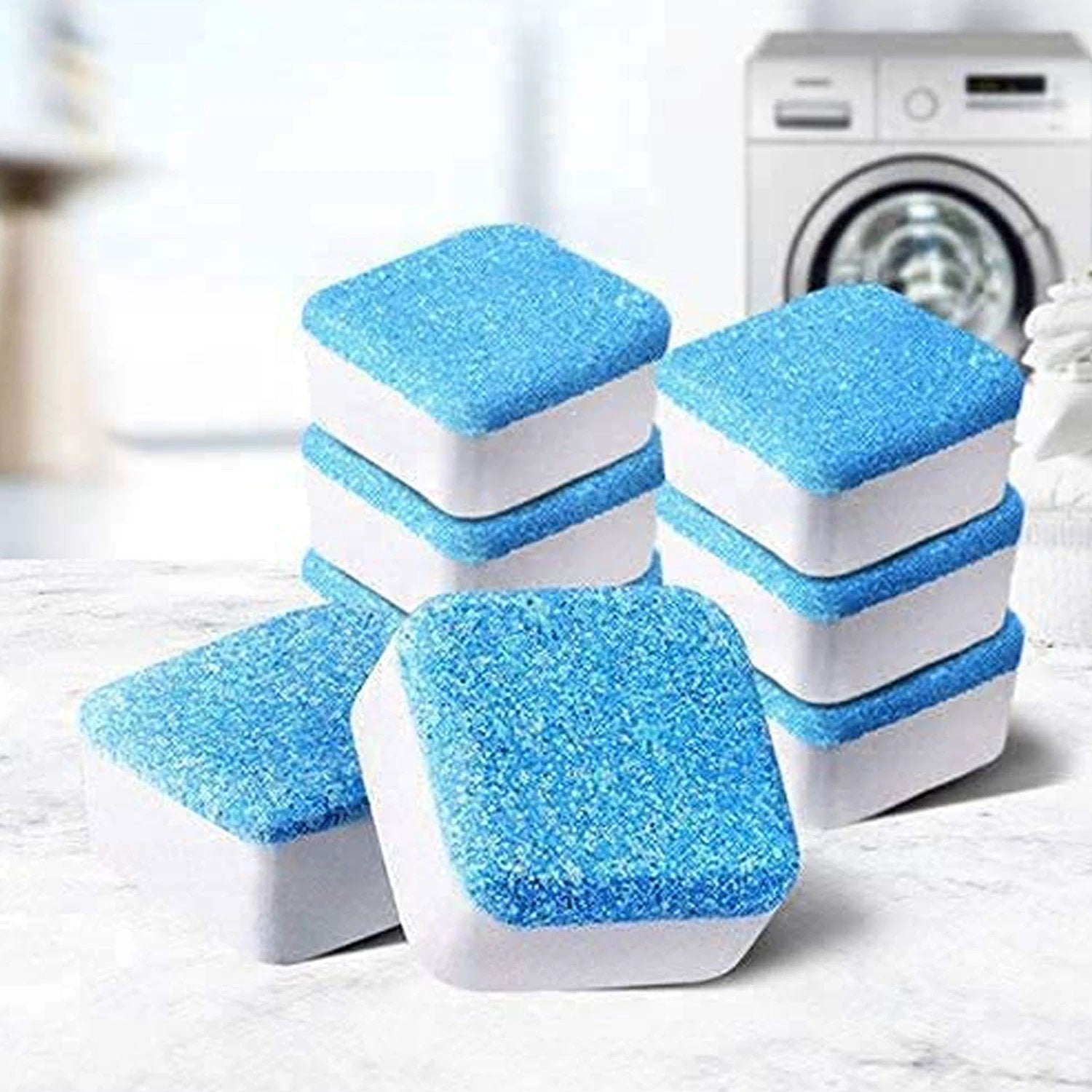 6245 Washing Machine Effervescent Tablet For All Companys Front And Top Load Machine Tablet For Perfectly Cleaning Of Tub Drum Stain Remover Washer Cleaner by Wukusy