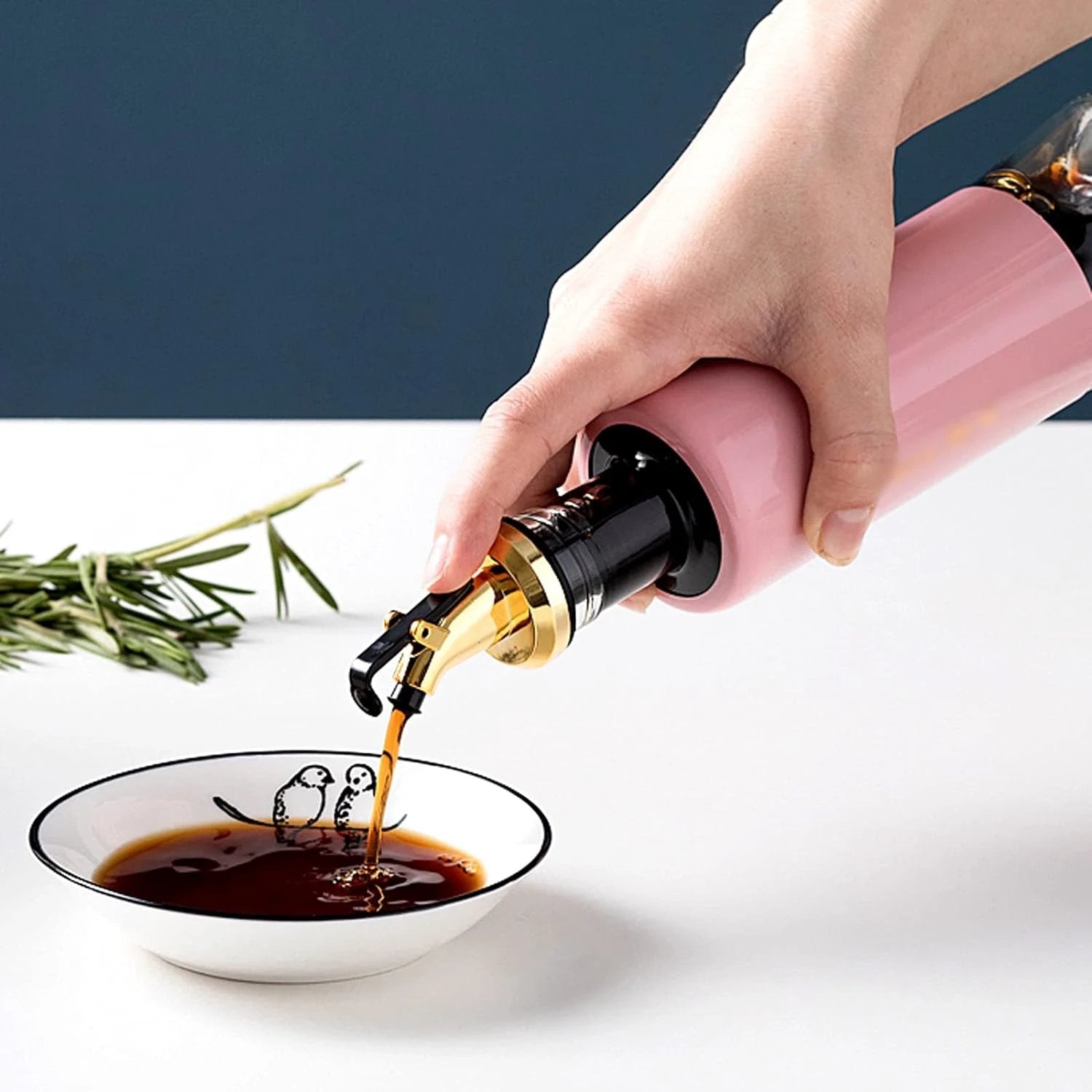 5526 300 Ml Olive Oil Dispenser Bottle Leakproof Condiment Glass Container Non- Drip Spout Soy Sauce Vinegar Cruet Bottle For Kitchen Cooking Bbq Fry For Kicthen Home (300 Ml) - 69kart