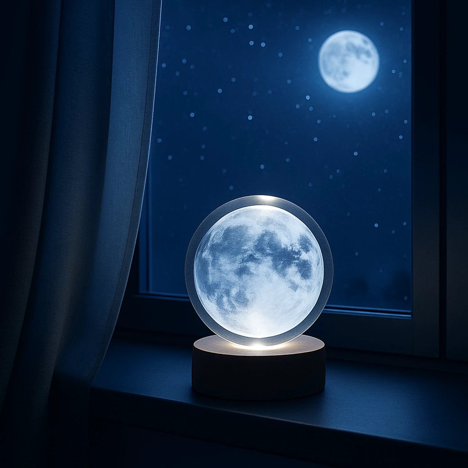 3d Crystal Ball Lamps With Base (1 Pc) by Wukusy