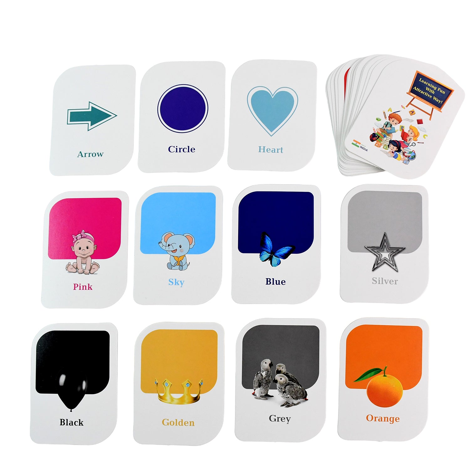 Color Amp Shape Flash card Set32-piece