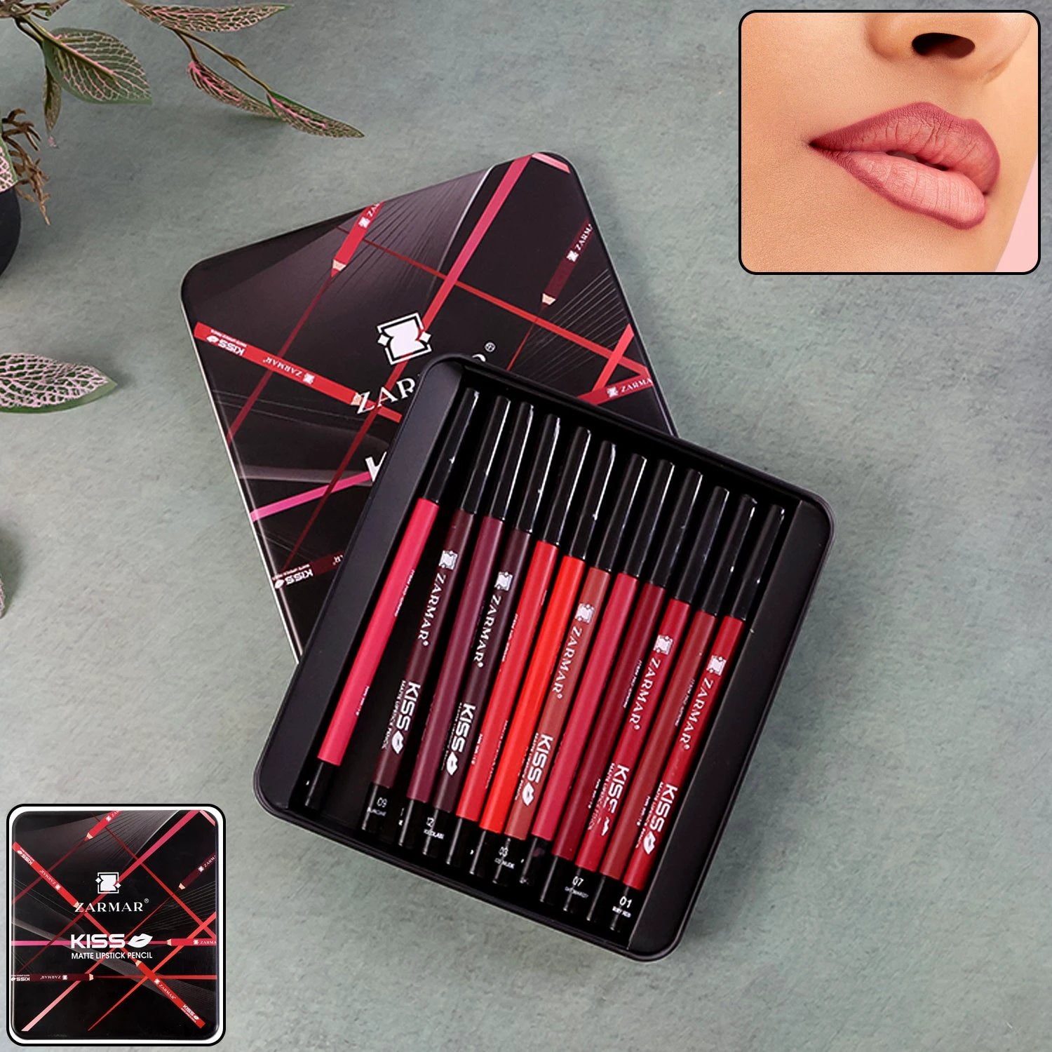 Matte Lipstick Pencil (Set Of 12 Pc) by Wukusy